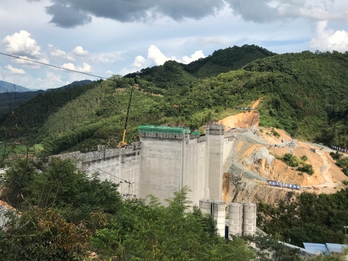 永安市溪源水库工程拦河坝浇筑高度已超过正常蓄水位